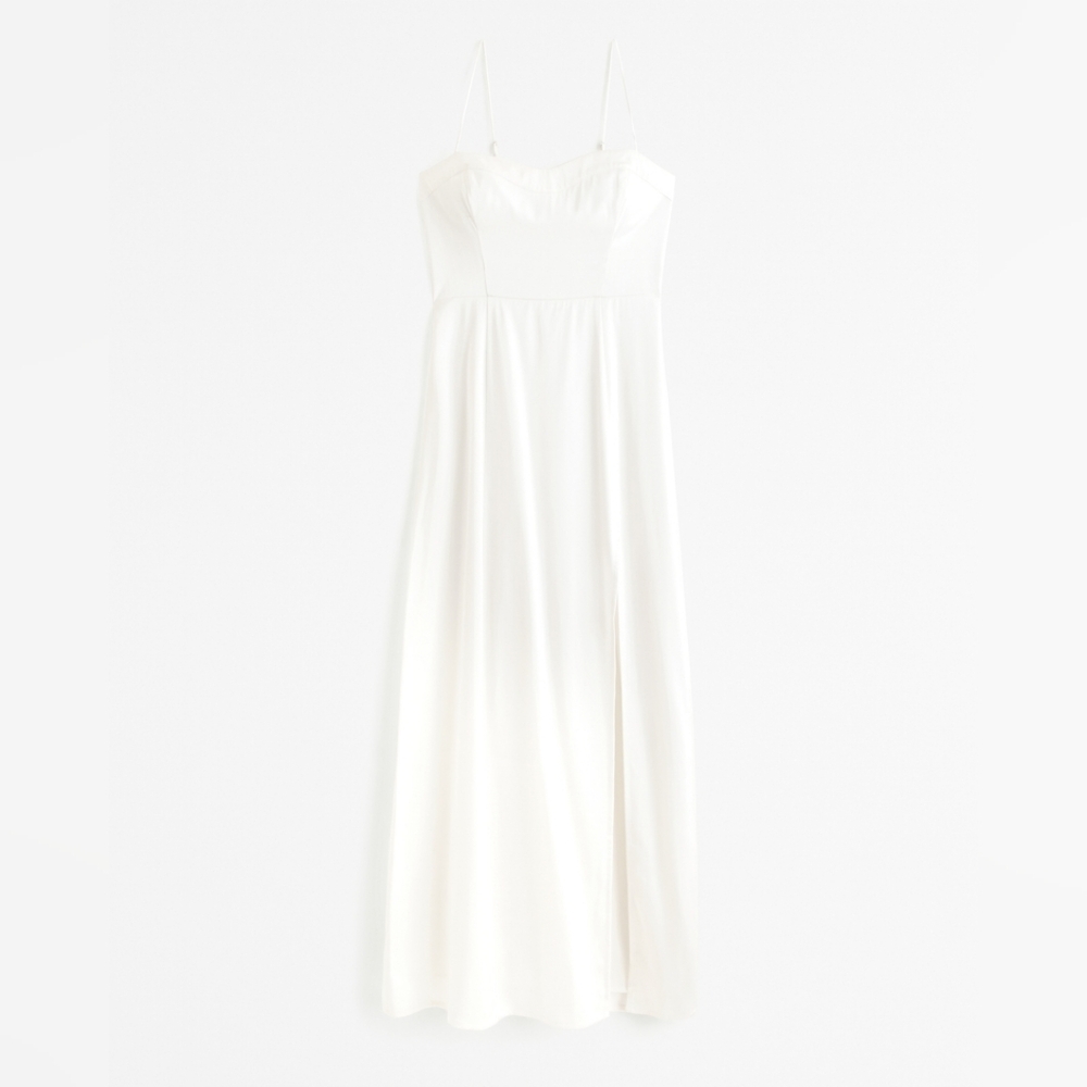 A&F Camille White Midi Dress